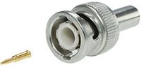 BNC Connector, RG6, Male, 2 piece Hex Crimp, PVC, 75-Ohm