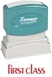 SHA1332 - First Class Ink Stamp, Impression 1/2x1-5/8, Red Ink