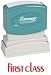 SHA1332 - First Class Ink Stamp, Impression 1/2x1-5/8, Red Ink
