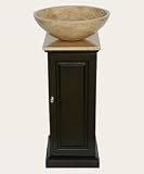 Antique Bathroom Vanity Victorian Bath Single Sink Antique Vanity LUX-H-181-T : W 12 x D 12 x H 29