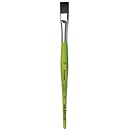 da Vinci Student Series 374 Fit for School and Hobby Paint Brush, Flat Elastic Synthetic with Green Matte Handle, Size 16