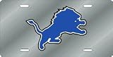 Detroit Lions Laser Cut Silver License Plate