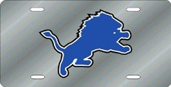 Detroit Lions Laser Cut Silver License Plate - SET OF 6 - Sports Merchandise