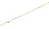 Chain Anklet with 4 Round Bezel Set Diamonds .09cttw