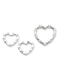 Sterling Silver CZ Heart Earring & Pendant Set