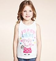 Pure Cotton Peppa Pig Shoulder Tie Vest Top