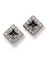 Ann Harrington Jewelry 14k White Gold .43 Ct Tw Diamond Antique Style Earring Jackets