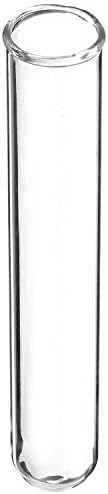 Test Tube, 10x75mm, Pack 12, Borosilicate Glass Round Bottom, Flared Top Rim