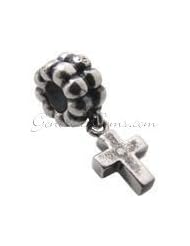 Sterling Silver Dangle Cross Zable Bead BZ702