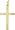 Cross Charm, Gold Plated Silver