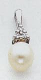14kt White Gold Pearl with Diamond Pendant - XP248WPLAA