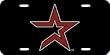 Houston Astros Laser Cut Black License Plate - SET OF 6 - Sports Merchandise