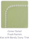 SwaddleDesigns Swaddle Designs Pastel Kiwi Green w/White Trim Swaddling Swaddler Blanket