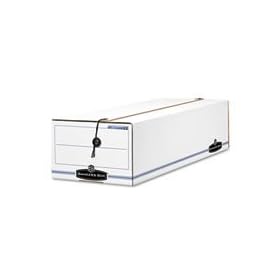New-Bankers Box 00022 - Liberty Storage Box, Record Form, 9-1/2 x 23-1/4 x 6, White/Blue, 12/Carton - FEL00022