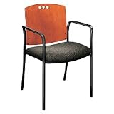 4080 Series M3 Stacking Wood-Back Arm Chair, Claret Burgundy Fabric - 4081JBP69 / HON4081JBP69