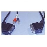 E+P Scart &Uuml;berspielkabel Scart - 3 Cinchkupplungen 5m