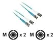 Cables To Go 36203 10Gb ST/ST Duplex 50/125 Multimode Plenum-Rated Fiber Patch Cable (3 Meters, Aqua)