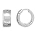 Polished Huggies Hinged Sterling Silver Earrings