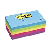 3M/COMMERCIAL TAPE DIV. / MMM6555UC / Ultra Color Notes, 3 x 5, Five Colors, Five 100-Sheet Pads/pack / Sold as 1 PK