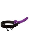 Bundle Ff 10in Purple Hollow Strap On and Aloe Cadabra Organic Lube Vanilla 2.5Oz