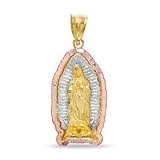 Our Lady of Guadalupe Charm in 10K Tri-Tone Gold 10K RELIGIOUS CHARMS