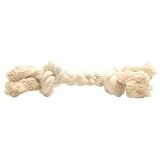 2 Knot Small Tug Rope Bone - White (5 inch)