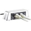 Dual-Power Outlet Hub, 6-1/4W X 2-1/4D X 2H, Black/Silver Frame