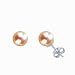 Natural Peach Pink 5.5-6mm Round Cultured Pearl Studs Earrings (Available: Sterling Silver or 14K White Gold)