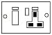 Premier 45 Amp Double Cooker Switch With 13 Amp Socket Polished Chrome (P41PC)