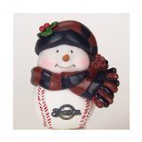Milwaukee Brewers 2.75" Musical Light Up Snowman Christmas Ornament - MLB Baseball