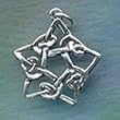 Celtic Jewelry Stunning Knotwork Star Pentagram Charm Sterling Silver Wiccan