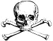 Skull and Crossbones (Mounted Rubber Stamp)