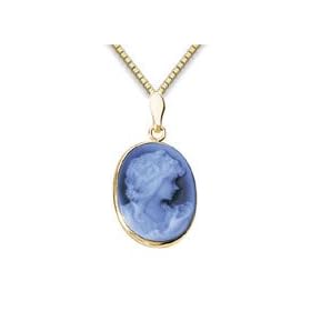 Genuine Agate Cameo Pendant by
