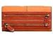 Coach Authentic Bonnie Orange Tangerine Leather Zip Slim Envelope Clutch Wallet Bag - 42541