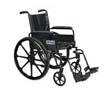Drive Medical Cirrus IV Light Weight Wheelchair with Various Flip Arm Styles and Front Rigging Options, Black, 16"