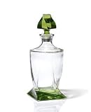 28 oz. Green Crystal Whiskey Decanter - Legend Collection - Bohemia Crystal - Made In Czech Republic