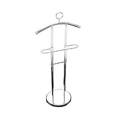 Axxentia Bad 282180 Stummer Diener Amalita, verchromt, mit schwerer Bodenplatte, 120 cm hoch