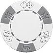 Clay Composite Lucky Crown Poker Chips 25 11.5 gram White Poker Chips