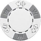 Clay Composite Triple Crown Poker Chips 25 11.5 gram White Poker Chips