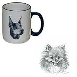 Pomeranian Country Mug, Porcelain by Rosalinde (12 oz.)