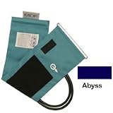 Adult D-Ring Double Tube MDF Latex Free Blood Pressure Cuff, Abyss