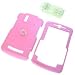 PCMICROSTORE Brand Motorola Q9m / Q9c (NOT compatible with Motorola Q Global / Q9h) Solid Pink Snap-On Case Cover with Removable Swivel Belt Clip