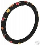 Ladybug Ladybugs Steering Wheel Cover Black New
