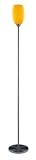 Lite Source LS-80811PS/YLW Yelena Floor Lamp, Polished Steel with Yellow Glass Shade