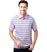 Pure Cotton Double Striped Polo Shirt with Stay New™
