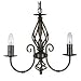 3380 3BG - 3 Light Black & Gold Hanging Light
