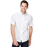 Blue Harbour Supersoft Pure Cotton Textured Checked Shirt