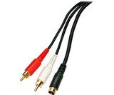 6' S-Video Male With 2 RCA Male Patch Cord