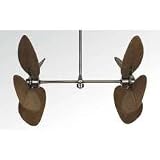 Fanimation Fans FP510BL 52 Bourbon Street Short Belt Black Ceiling Fan w/ FP580BL, & FP1018 Blades