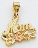 14kt Two-Tone Mom Charm - C2855